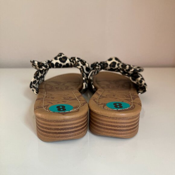 Blowfish Malibu Anina Women’s Leopard Sandals Slip On Shoe Textile Size 8 M - Picture 4 of 9
